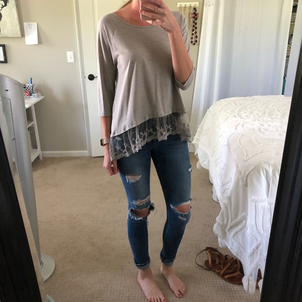 Umgee boutique lace tee